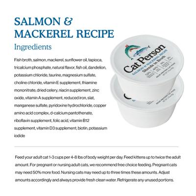 Show full view: Cat Person by Weruva Salmon & Mackerel Shreds in Broth Grain-Free Wet Cat Food, 2.75-oz cup, case of 24 slide 4 of 8