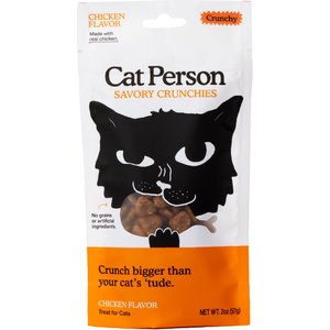 Cat Person by Weruva Savory Chicken Grain-Free Crunchy Cat Treats, 2-oz bag
