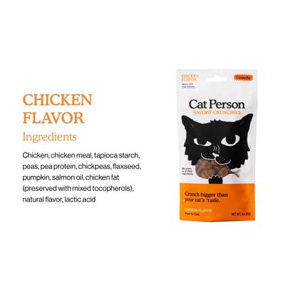 Show full view: Cat Person by Weruva Savory Chicken Grain-Free Crunchy Cat Treats, 2-oz bag slide 3 of 7