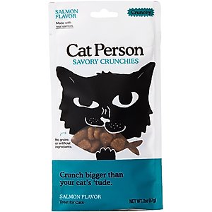 Cat Person by Weruva Savory Salmon Grain-Free Crunchy Cat Treats, 2-oz bag