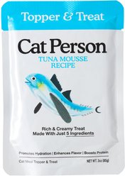 Cat Person by Weruva Tuna Mousse Grain-Free Wet Cat Food Topper, 3-oz pouch, case of 4