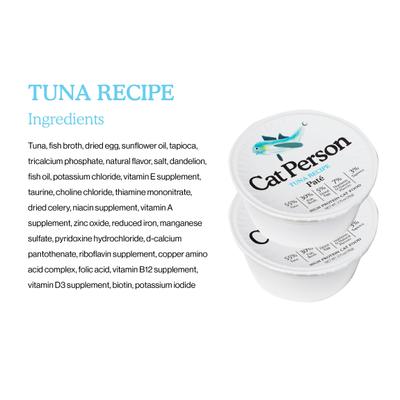 Show full view: Cat Person by Weruva Tuna, Salmon, & Mackerel Variety Pack Grain-Free Pate Wet Cat Food, 2.75-oz cup, case of 8 slide 4 of 10