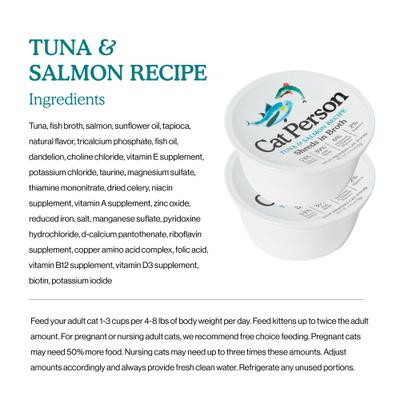 Show full view: Cat Person by Weruva Tuna & Salmon Shreds in Broth Grain-Free Wet Cat Food, 2.75-oz cup, case of 24 slide 4 of 8