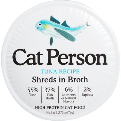Cat Person by Weruva Cat Person by Weruva Tuna Flakes in Broth Grain-Free Wet Cat Food, 2.75-oz cup, case of 24