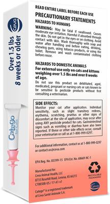 Show full view: Catego Flea & Tick Spot Treatment for Cats, over 1.5 lbs, 1 Dose (1-mo. supply) slide 2 of 11