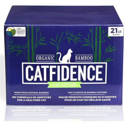 Catfidence Catfidence Organic Bamboo Unscented Non-Clumping Bamboo Cat Litter, 21-lb box