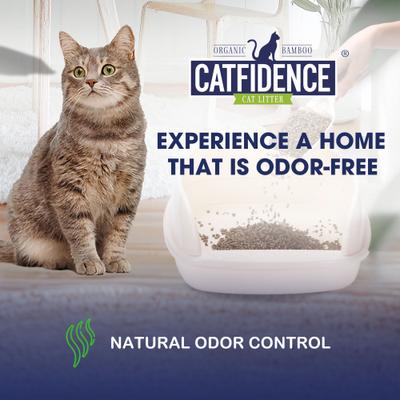 Show full view: Catfidence Organic Bamboo Unscented Non-Clumping Bamboo Cat Litter, 21-lb box slide 3 of 11