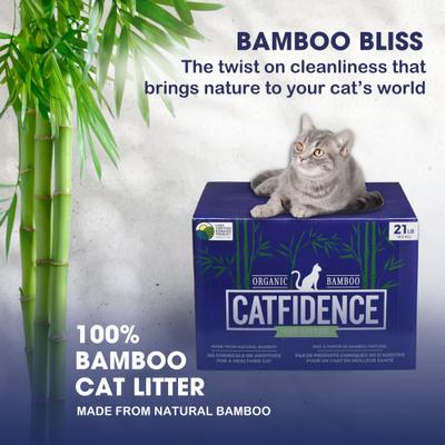 Show full view: Catfidence Organic Bamboo Unscented Non-Clumping Bamboo Cat Litter, 21-lb box slide 5 of 11