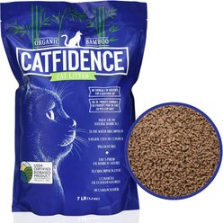Catfidence Organic Bamboo Unscented Non-Clumping Bamboo Cat Litter, 7-lb bag