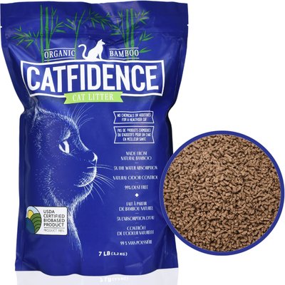 Catfidence Catfidence Organic Bamboo Unscented Non-Clumping Bamboo Cat Litter, 7-lb bag