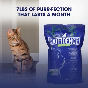 Catfidence Organic Bamboo Unscented Non-Clumping Bamboo Cat Litter, 7-lb bag