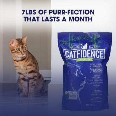 Show full view: Catfidence Organic Bamboo Unscented Non-Clumping Bamboo Cat Litter, 7-lb bag slide 7 of 11