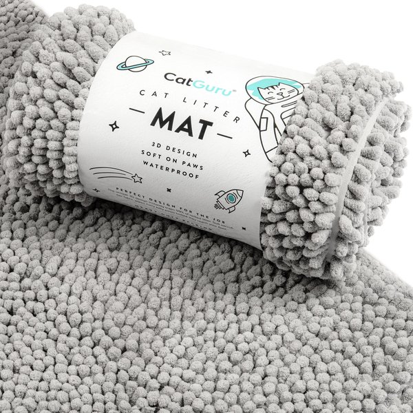 Show full view: CatGuru Litter Mat, Gray, Medium slide 1 of 8