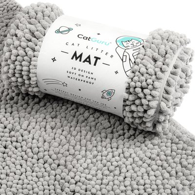 CatGuru CatGuru Cat Litter Mat, Gray, X-Large