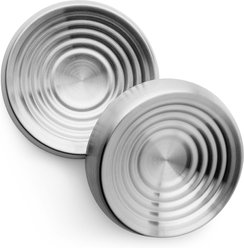 CatGuru Round Stainless Steel Cat & Dog Food Dish, 2 count