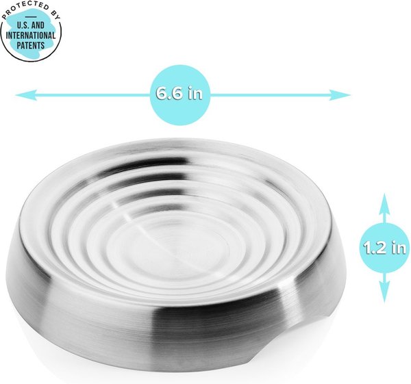 CatGuru Round Stainless Steel Cat & Dog Food Dish, 2 count