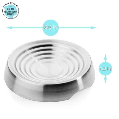 Show full view: CatGuru Round Stainless Steel Cat & Dog Food Dish, 2 count slide 4 of 7