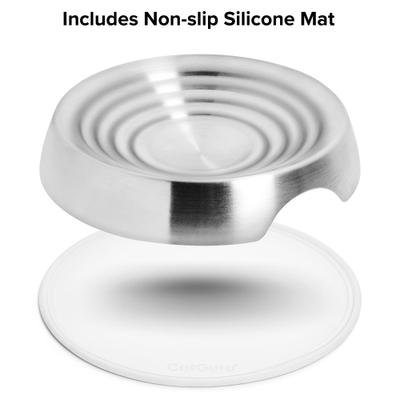 Show full view: CatGuru Round Stainless Steel Cat & Dog Food Dish, 2 count slide 5 of 7