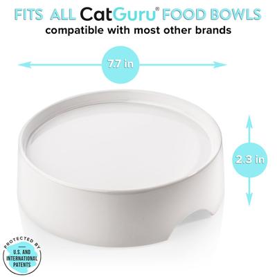 Show full view: CatGuru Standard Cat & Dog Food Bowl, Marshmallow slide 3 of 7