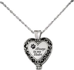 Cathedral Art Always In My Heart Memorial Ashes Locket Necklace, Pewter slide 2 of 6