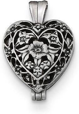 Show full view: Cathedral Art Paw Print Memorial Ashes Locket Necklace, Pewter slide 4 of 7
