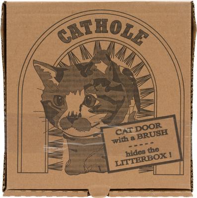 Show full view: Cathole Cat Door with Brush slide 7 of 11