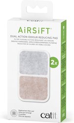 Catit Airsift Dual Odor Reducing Cotton Cat Pad, 2 pack
