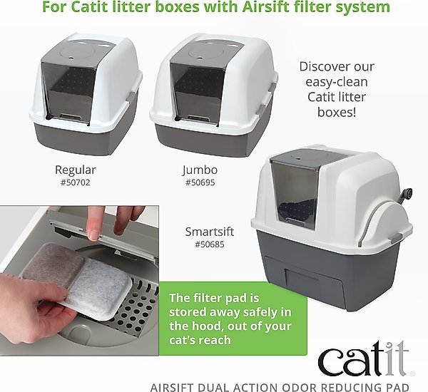 Show full view: Catit Airsift Dual Odor Reducing Cotton Cat Pad, 2 pack slide 5 of 9
