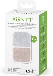 Catit Airsift Dual Odor Reducing Cotton Cat Pad, 6 pack