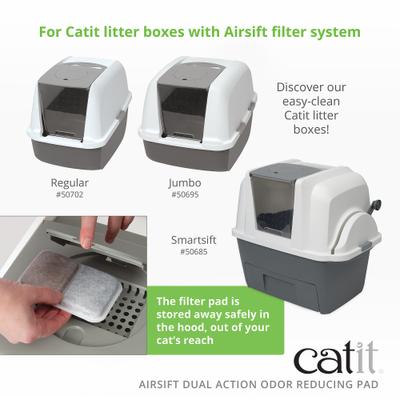 Show full view: Catit Airsift Dual Odor Reducing Cotton Cat Pad, 6 pack slide 5 of 9