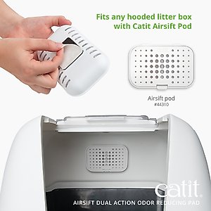 Catit Airsift Dual Odor Reducing Cotton Cat Pad, 6 pack