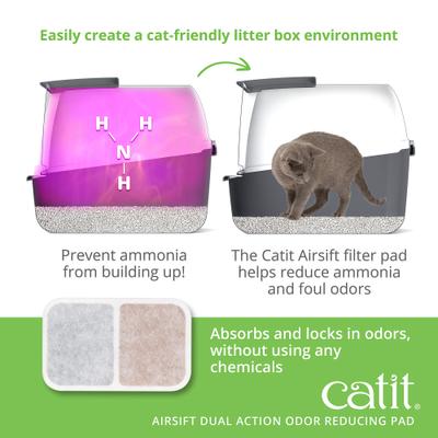 Show full view: Catit Airsift Dual Odor Reducing Cotton Cat Pad, 6 pack slide 3 of 9