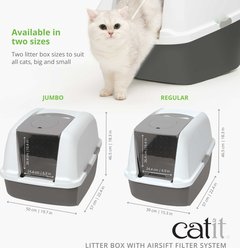 Catit AiRSiFT Litter Pan, Grey, Jumbo slide 2 of 4