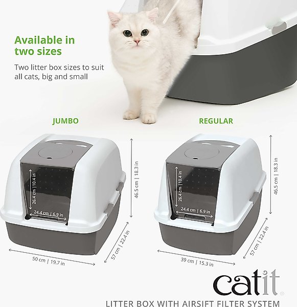 Show full view: Catit AiRSiFT Litter Pan, Grey, Jumbo slide 4 of 5