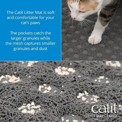 Show full view: Catit Cat Litter Mat, Grey, Large slide 2 of 6
