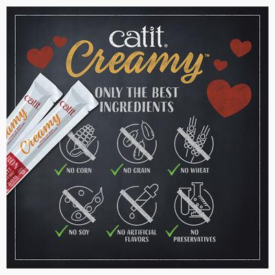 Show full view: Catit Creamy Chicken & Liver Flavor Lickable Cat Treats, 30 count slide 3 of 10