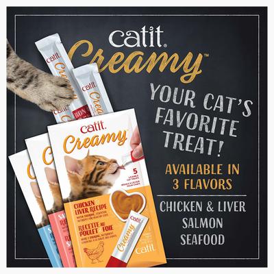 Show full view: Catit Creamy Chicken & Liver Flavor Lickable Cat Treats, 30 count slide 9 of 10