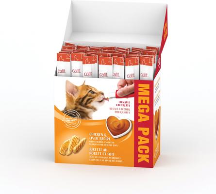 Show full view: Catit Creamy Chicken & Liver Flavor Lickable Cat Treats, 50 count slide 3 of 10