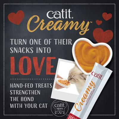 Show full view: Catit Creamy Salmon Flavor Lickable Cat Treats, 50 count slide 5 of 10