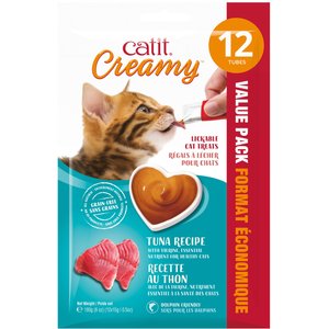 Catit Creamy Tuna Cat Treat Tube, 12 count