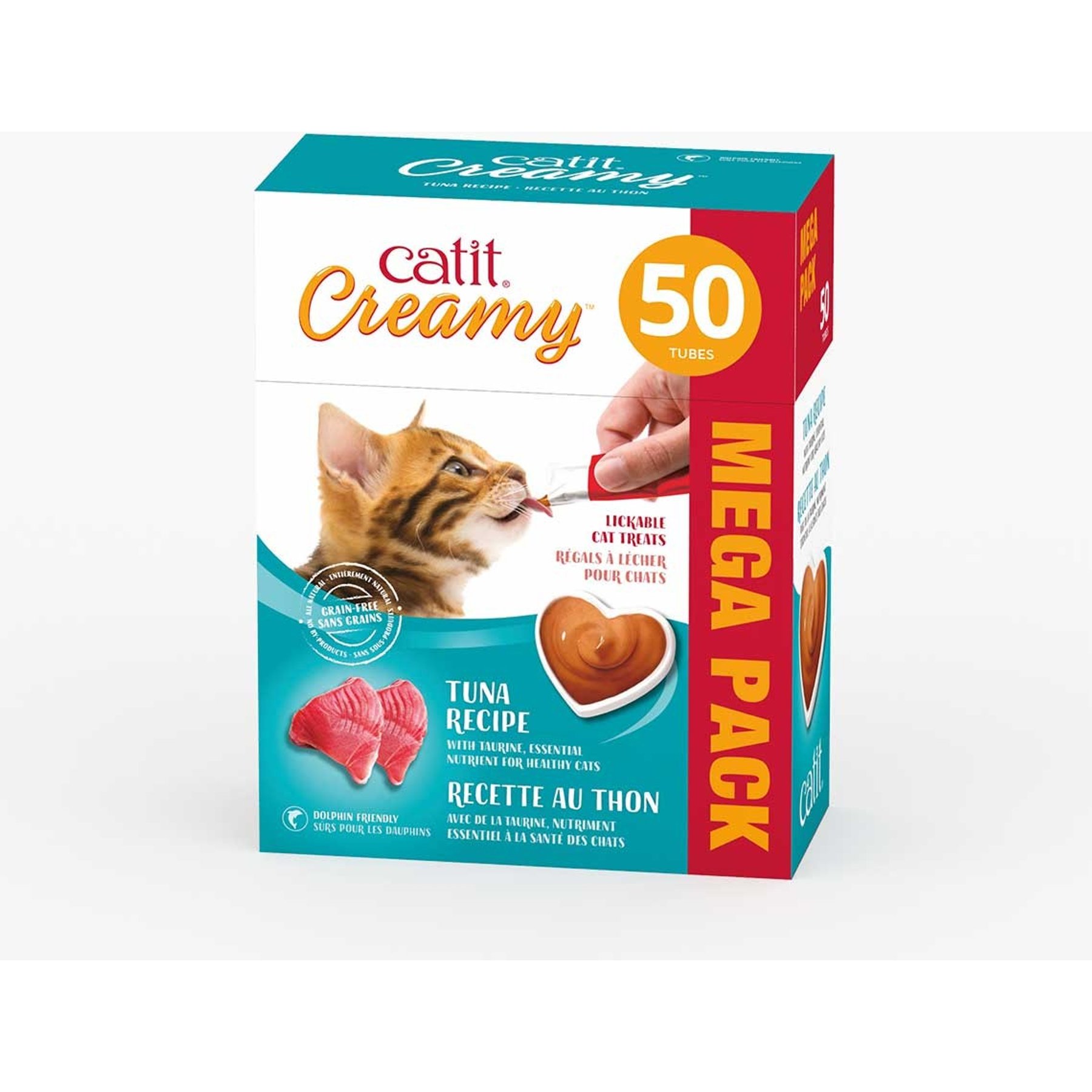 Catit Creamy Tuna Cat Treat Tube, 50 count