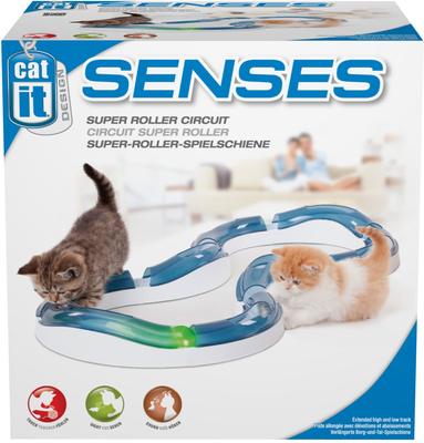 Show full view: Catit Design Senses Circuit, Super Roller + Design Senses Circuit Motion Activated Illuminated Balls Cat Toy, 2 count slide 2 of 10