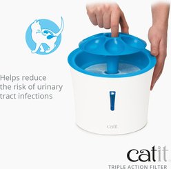 Catit Design Senses Plastic Drinking Fountain, 100-oz + Triple Action Filter, 2 pack slide 2 of 9