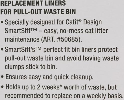 Show full view: Catit Design SmartSift Replacement Liners, for pull-out bin slide 3 of 5