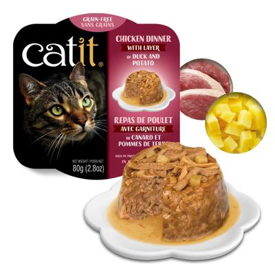 Show full view: Catit Dinner Chicken with Duck & Potato Cat Wet Food, 2.65-oz can slide 4 of 6