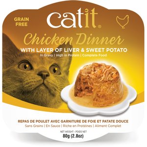 Catit Dinner Chicken with Liver & Sweet Potato Cat Wet Food, 2.8-oz can