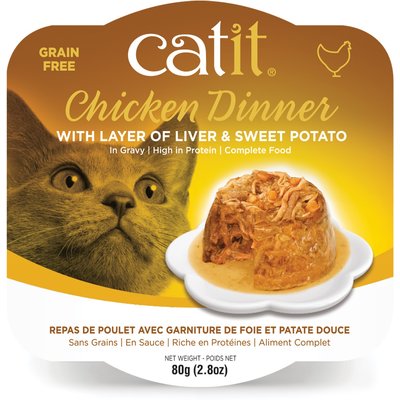 Catit Catit Dinner Chicken with Liver & Sweet Potato Cat Wet Food, 2.8-oz can