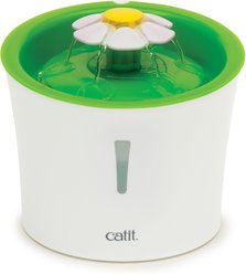 Catit Flower Plastic Cat Fountain, 100-oz + Senses 2.0 Self Groomer Cat Brush, 1 count slide 2 of 9