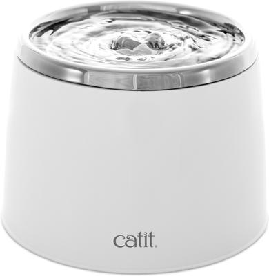 Show full view: Catit Fresh & Clear Stainless Steel Top Cat Fountain, 64-oz + Triple Action Filter, 2 pack slide 2 of 9