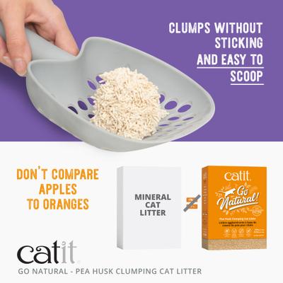 Show full view: Catit Go Natural Pea Husk Clumping Cat Litter, Lavender, 12.3-lb box slide 5 of 8